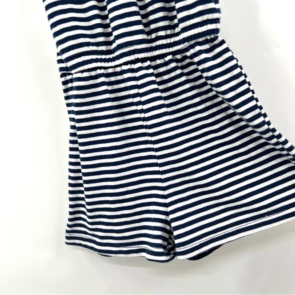 JUMPING BEANS Kid's Blue & White Stripe Lemon Print Casual Romper Size 4T